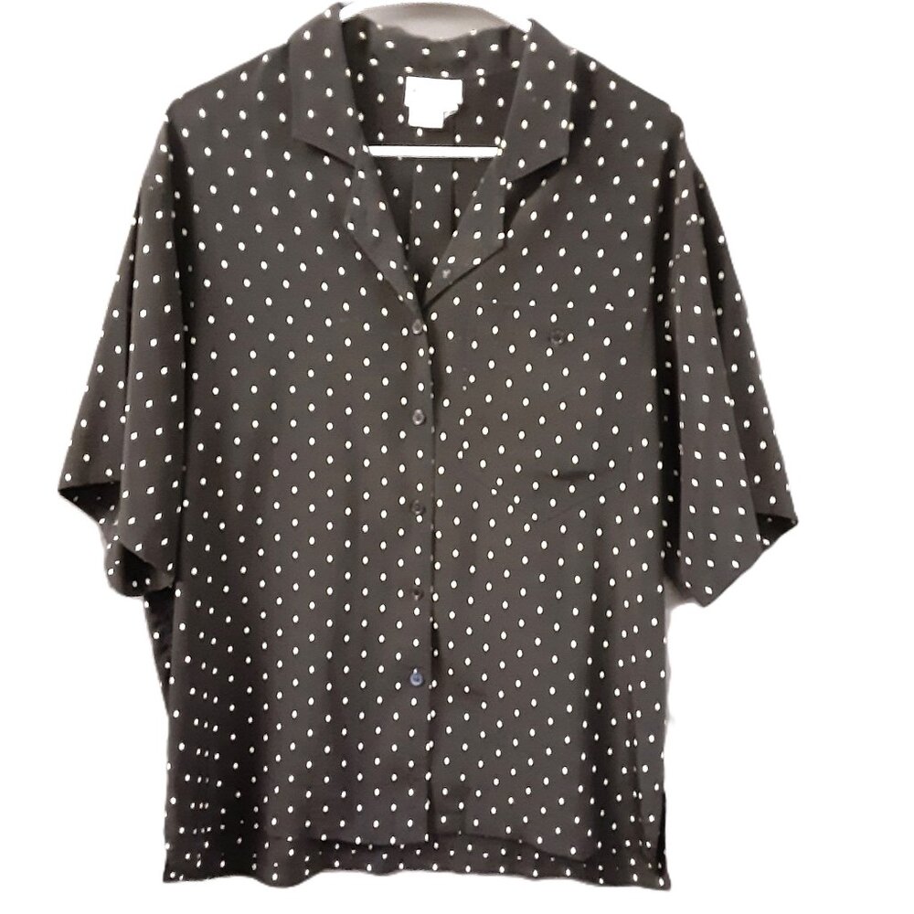 Marc Lewis Woman's Short Sleeve Top Size 12 Triacetate/Polyester 60's Vintage